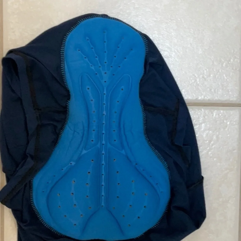 Men's padded bike shorts. Blue see-through Mesh. Great underneath other shorts